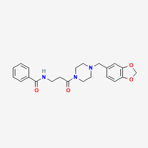 N-{3-[4-(1,3-benzodioxol-5-ylmethyl)piperazin-1-yl]-3-oxopropyl}benzamide