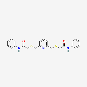 N-PHENYL-2-({[6-({[(PHENYLCARBAMOYL)METHYL]SULFANYL}METHYL)PYRIDIN-2-YL]METHYL}SULFANYL)ACETAMIDE