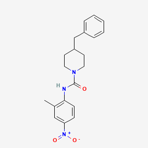 molecular formula C20H23N3O3 B4564199 4-benzyl-N-(2-methyl-4-nitrophenyl)piperidine-1-carboxamide 