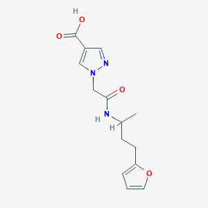 1-(2-{[3-(2-furyl)-1-methylpropyl]amino}-2-oxoethyl)-1H-pyrazole-4-carboxylic acid