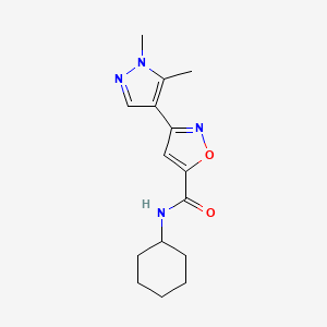 N-cyclohexyl-3-(1,5-dimethyl-1H-pyrazol-4-yl)-5-isoxazolecarboxamide