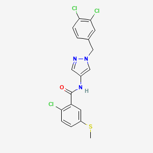 2-CHLORO-N~1~-[1-(3,4-DICHLOROBENZYL)-1H-PYRAZOL-4-YL]-5-(METHYLSULFANYL)BENZAMIDE