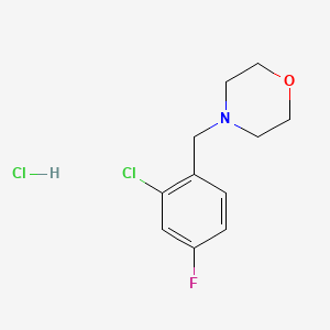 molecular formula C11H14Cl2FNO B4564242 4-[(2-Chloro-4-fluorophenyl)methyl]morpholine;hydrochloride 