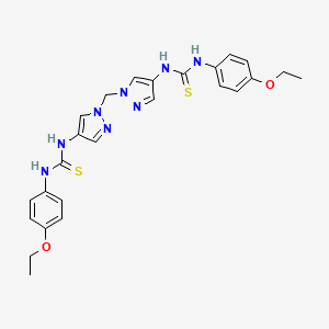 N'-{1-[(4-{[(4-ETHOXYANILINO)CARBOTHIOYL]AMINO}-1H-PYRAZOL-1-YL)METHYL]-1H-PYRAZOL-4-YL}-N-(4-ETHOXYPHENYL)THIOUREA