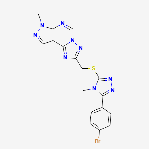 2-({[5-(4-bromophenyl)-4-methyl-4H-1,2,4-triazol-3-yl]sulfanyl}methyl)-7-methyl-7H-pyrazolo[4,3-e][1,2,4]triazolo[1,5-c]pyrimidine