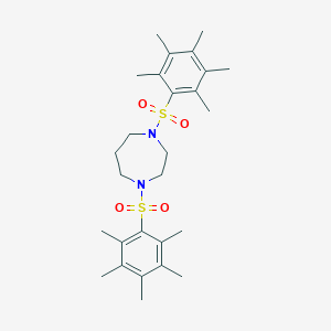 molecular formula C27H40N2O4S2 B456428 1,4-Bis[(pentamethylphenyl)sulfonyl]-1,4-diazepane 