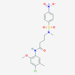 N-(4-chloro-2-methoxy-5-methylphenyl)-4-{methyl[(4-nitrophenyl)sulfonyl]amino}butanamide