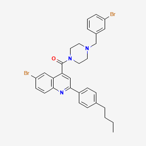 6-bromo-4-{[4-(3-bromobenzyl)-1-piperazinyl]carbonyl}-2-(4-butylphenyl)quinoline