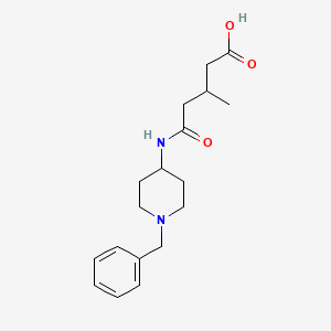 molecular formula C18H26N2O3 B4564295 5-[(1-Benzylpiperidin-4-yl)amino]-3-methyl-5-oxopentanoic acid 