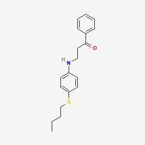 molecular formula C19H23NOS B4564309 3-(4-Butylsulfanylanilino)-1-phenylpropan-1-one 