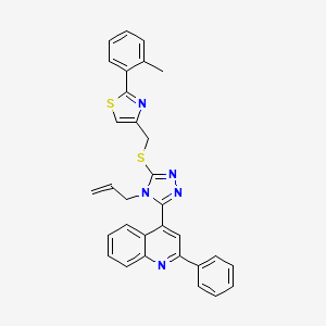 4-[4-allyl-5-({[2-(2-methylphenyl)-1,3-thiazol-4-yl]methyl}thio)-4H-1,2,4-triazol-3-yl]-2-phenylquinoline