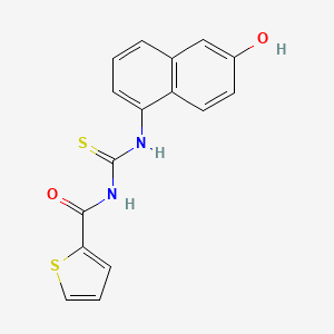 molecular formula C16H12N2O2S2 B4564358 N-[(6-hydroxynaphthalen-1-yl)carbamothioyl]thiophene-2-carboxamide 