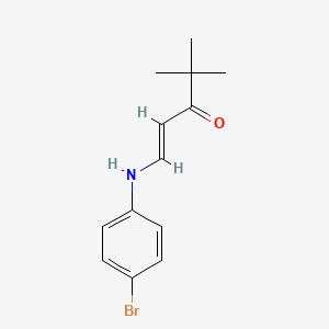 (E)-1-(4-bromoanilino)-4,4-dimethylpent-1-en-3-one