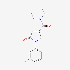 N,N-diethyl-1-(3-methylphenyl)-5-oxopyrrolidine-3-carboxamide