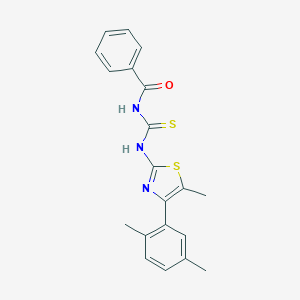 N-{[4-(2,5-dimethylphenyl)-5-methyl-1,3-thiazol-2-yl]carbamothioyl}benzamide