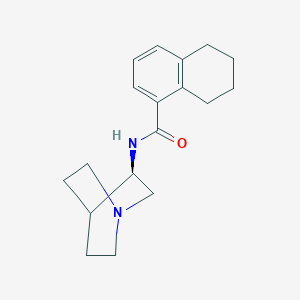 B045644 N-(3R)-1-Azabicyclo[2.2.2]oct-3-yl-5,6,7,8-tetrahydro-1-naphthalenecarboxamide CAS No. 1374226-74-0