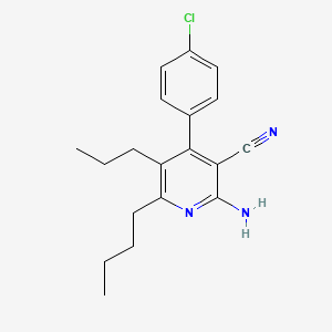 2-Amino-6-butyl-4-(4-chlorophenyl)-5-propylpyridine-3-carbonitrile