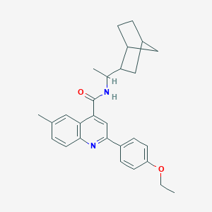 molecular formula C28H32N2O2 B456442 N-(1-bicyclo[2.2.1]hept-2-ylethyl)-2-(4-ethoxyphenyl)-6-methyl-4-quinolinecarboxamide 
