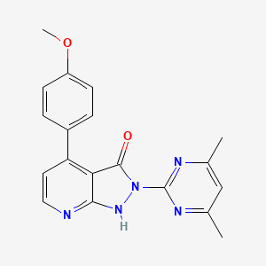 molecular formula C19H17N5O2 B4564426 2-(4,6-dimethyl-2-pyrimidinyl)-4-(4-methoxyphenyl)-1,2-dihydro-3H-pyrazolo[3,4-b]pyridin-3-one 