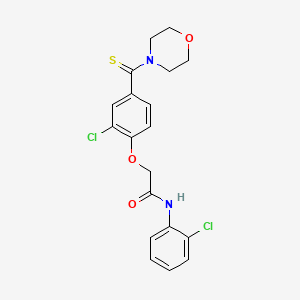 2-[2-chloro-4-(4-morpholinylcarbonothioyl)phenoxy]-N-(2-chlorophenyl)acetamide