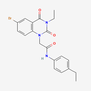 2-(6-bromo-3-ethyl-2,4-dioxo-3,4-dihydroquinazolin-1(2H)-yl)-N-(4-ethylphenyl)acetamide