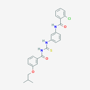 2-chloro-N-[3-({[(3-isobutoxybenzoyl)amino]carbonothioyl}amino)phenyl]benzamide