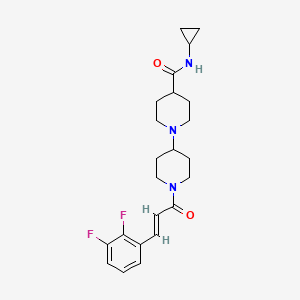 N-cyclopropyl-1'-[(2E)-3-(2,3-difluorophenyl)-2-propenoyl]-1,4'-bipiperidine-4-carboxamide