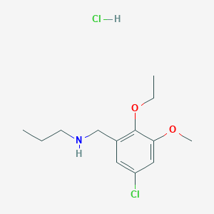 N-(5-chloro-2-ethoxy-3-methoxybenzyl)propan-1-amine hydrochloride