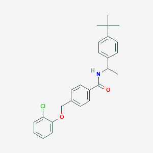 molecular formula C26H28ClNO2 B456449 N-[1-(4-tert-butylphenyl)ethyl]-4-[(2-chlorophenoxy)methyl]benzamide 