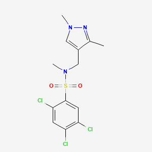 2,4,5-trichloro-N-[(1,3-dimethyl-1H-pyrazol-4-yl)methyl]-N-methylbenzenesulfonamide