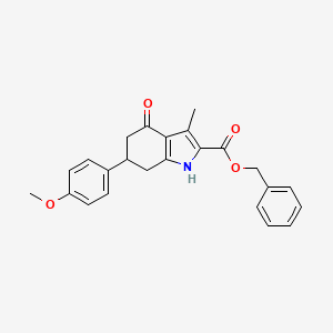 benzyl 6-(4-methoxyphenyl)-3-methyl-4-oxo-4,5,6,7-tetrahydro-1H-indole-2-carboxylate