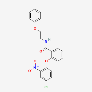 2-(4-chloro-2-nitrophenoxy)-N-(2-phenoxyethyl)benzamide