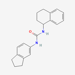 molecular formula C20H22N2O B4564582 1-(2,3-dihydro-1H-inden-5-yl)-3-(1,2,3,4-tetrahydronaphthalen-1-yl)urea 