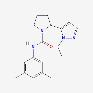 N-(3,5-dimethylphenyl)-2-(1-ethyl-1H-pyrazol-5-yl)-1-pyrrolidinecarboxamide