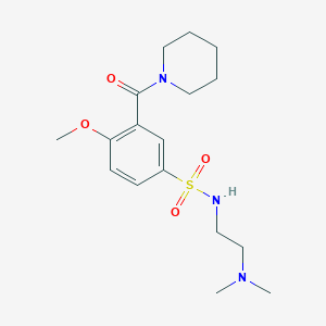 N-[2-(dimethylamino)ethyl]-4-methoxy-3-(1-piperidinylcarbonyl)benzenesulfonamide