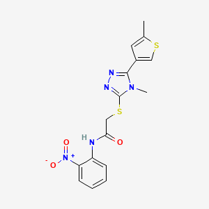 2-{[4-METHYL-5-(5-METHYL-3-THIENYL)-4H-1,2,4-TRIAZOL-3-YL]SULFANYL}-N-(2-NITROPHENYL)ACETAMIDE