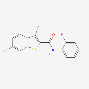 3,6-dichloro-N-(2-fluorophenyl)-1-benzothiophene-2-carboxamide