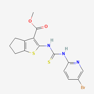 methyl 2-({[(5-bromo-2-pyridinyl)amino]carbonothioyl}amino)-5,6-dihydro-4H-cyclopenta[b]thiophene-3-carboxylate