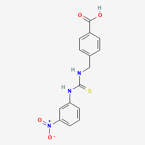 molecular formula C15H13N3O4S B4564623 4-[({[(3-nitrophenyl)amino]carbonothioyl}amino)methyl]benzoic acid 