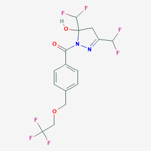 3,5-bis(difluoromethyl)-1-{4-[(2,2,2-trifluoroethoxy)methyl]benzoyl}-4,5-dihydro-1H-pyrazol-5-ol