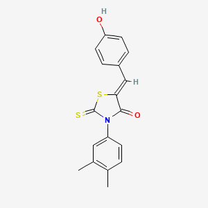 3-(3,4-dimethylphenyl)-5-(4-hydroxybenzylidene)-2-thioxo-1,3-thiazolidin-4-one