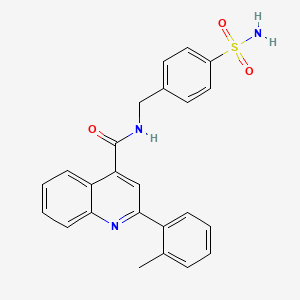 molecular formula C24H21N3O3S B4564683 2-(2-methylphenyl)-N-[(4-sulfamoylphenyl)methyl]quinoline-4-carboxamide 