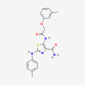 5-[2-(3-METHYLPHENOXY)ACETAMIDO]-2-[(4-METHYLPHENYL)AMINO]-1,3-THIAZOLE-4-CARBOXAMIDE