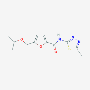 molecular formula C12H15N3O3S B4564731 5-(isopropoxymethyl)-N-(5-methyl-1,3,4-thiadiazol-2-yl)furan-2-carboxamide 