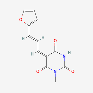 (5E)-5-[(2E)-3-(FURAN-2-YL)PROP-2-EN-1-YLIDENE]-1-METHYL-1,3-DIAZINANE-2,4,6-TRIONE