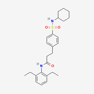 3-{4-[(cyclohexylamino)sulfonyl]phenyl}-N-(2,6-diethylphenyl)propanamide