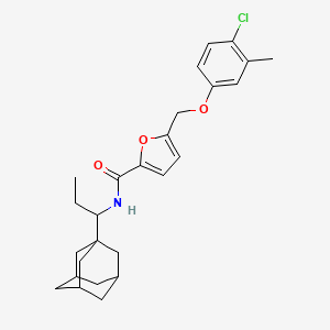 N-[1-(1-adamantyl)propyl]-5-[(4-chloro-3-methylphenoxy)methyl]-2-furamide