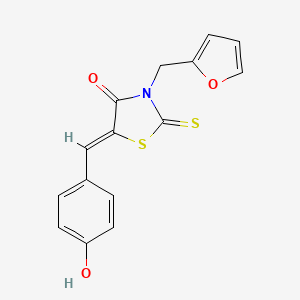 3-(2-furylmethyl)-5-(4-hydroxybenzylidene)-2-thioxo-1,3-thiazolidin-4-one