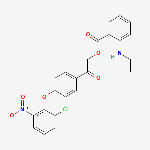 2-[4-(2-chloro-6-nitrophenoxy)phenyl]-2-oxoethyl 2-(ethylamino)benzoate