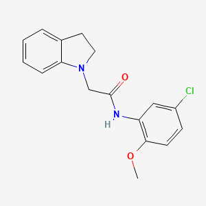 N-(5-chloro-2-methoxyphenyl)-2-(2,3-dihydro-1H-indol-1-yl)acetamide